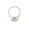 Tiffany & Co. Platinum Cushion Cut Tourmaline Green Center Gemstone with 0.38ctw Diamond Halo Ring - Image 10