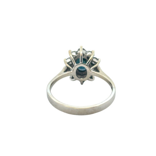 14k White Gold 0.60ctw Oval Blue Sapphire 0.40ctw Natural Diamond Ring - Image 15