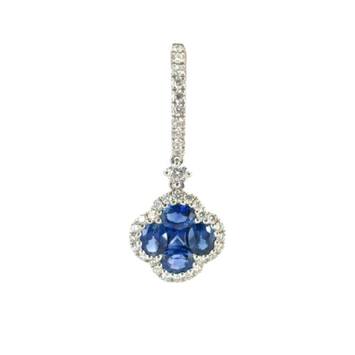 Sapphire Clover Dangle Earrings