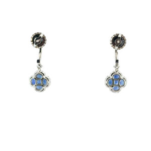 Sapphire Clover Dangle Earrings