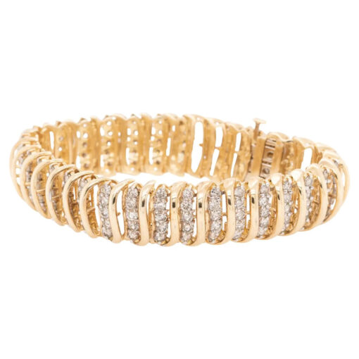 5ctw Diamond Snake Bracelet