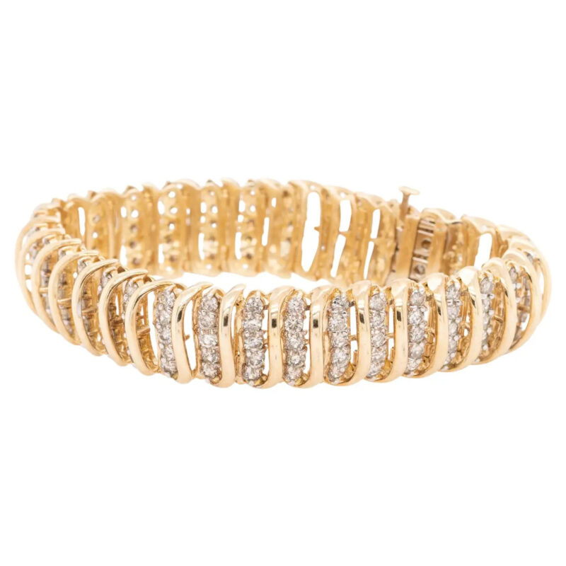 5ctw Diamond Snake Bracelet
