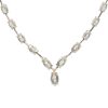 Platinum 14.05ctw Marquise Cut Diamond Necklace - Image 3