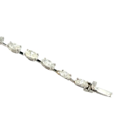 Platinum 14.05ctw Marquise Cut Diamond Necklace - Image 5