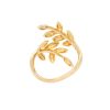 Gabriel & Co. 14k Yellow Gold Olive Leaf Bypass Ring - Image 3
