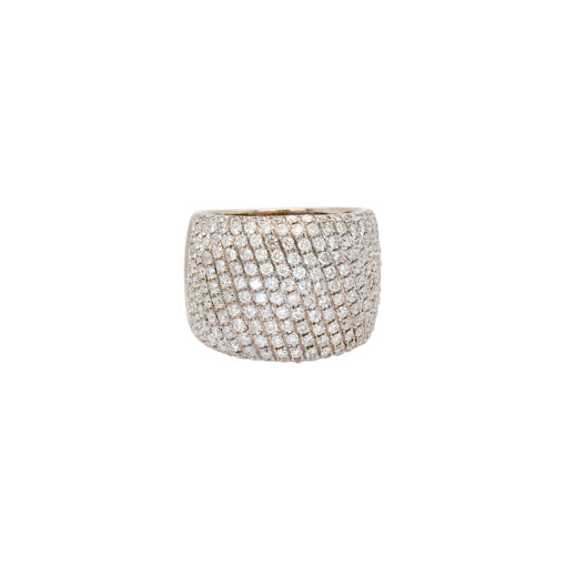 18k White Gold 2.35ctw Round Brilliant Natural Diamond Pave Ring - Image 3