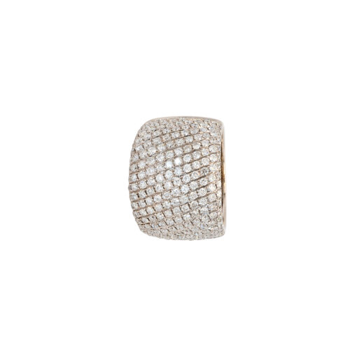 18k White Gold 2.35ctw Round Brilliant Natural Diamond Pave Ring - Image 4