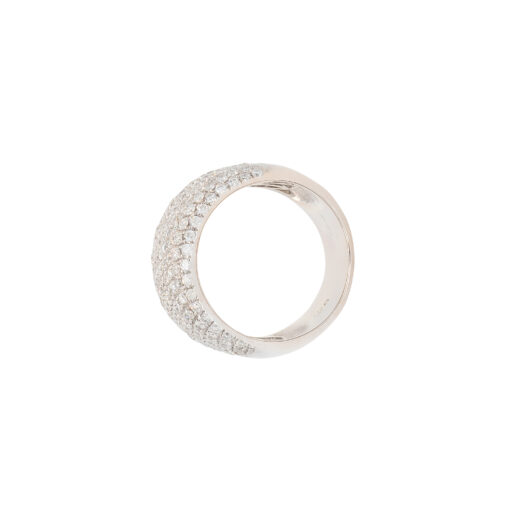 18k White Gold 2.35ctw Round Brilliant Natural Diamond Pave Ring - Image 9