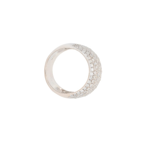 18k White Gold 2.35ctw Round Brilliant Natural Diamond Pave Ring - Image 7