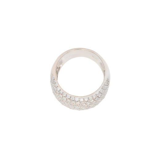 18k White Gold 2.35ctw Round Brilliant Natural Diamond Pave Ring - Image 8