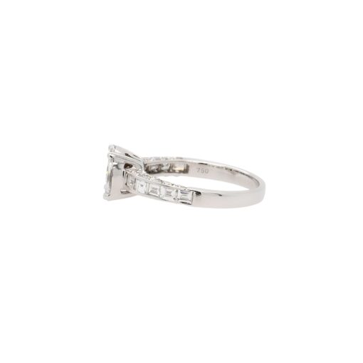 18k White Gold 0.58ct Marquise and Princess Cut Natural Diamond Engagement Ring - Image 15