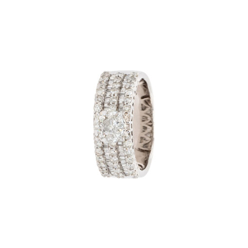 18k White Gold 1.40ctw Round Brilliant Natural Diamond Cluster Ring - Image 5