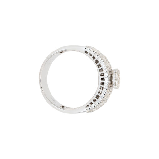 18k White Gold 1.40ctw Round Brilliant Natural Diamond Cluster Ring - Image 11