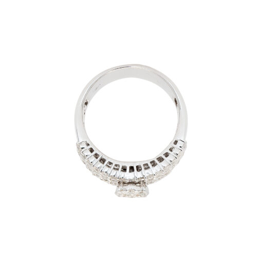 18k White Gold 1.40ctw Round Brilliant Natural Diamond Cluster Ring - Image 9