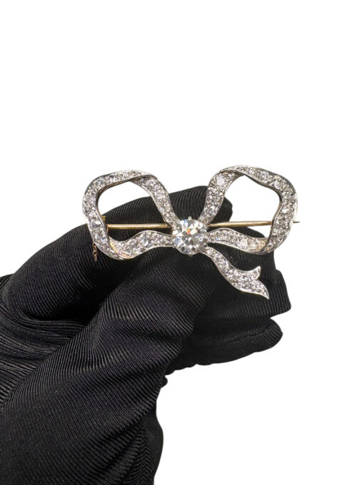 Tiffany Diamond Bow Brooch