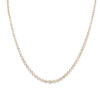 14k Yellow Gold 3.40ctw Round Brilliant Natural Diamond Bezel set Tennis Necklace