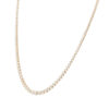 14k Yellow Gold 3.40ctw Round Brilliant Natural Diamond Bezel set Tennis Necklace - Image 4