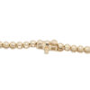 14k Yellow Gold 3.40ctw Round Brilliant Natural Diamond Bezel set Tennis Necklace - Image 3