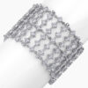 18k White Gold GIA Certified 33ctw Natural D Internally Flawless Brilliant Six Row Round Diamond Bracelet - Image 2