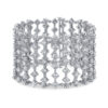 18k White Gold GIA Certified 33ctw Natural D Internally Flawless Brilliant Six Row Round Diamond Bracelet