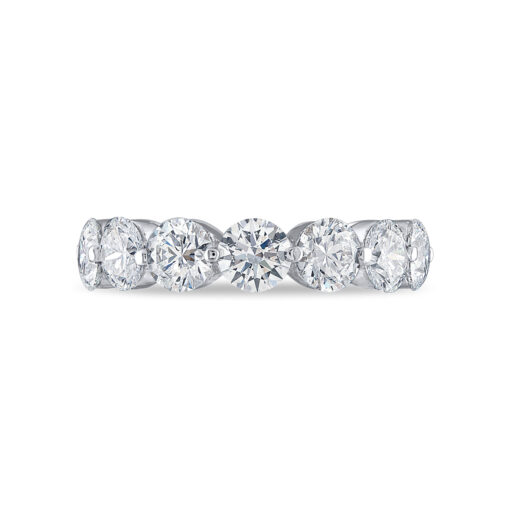 18k White Gold GIA Certified 5.6ctw Natural D Flawless Round Brilliant Diamond Eternity Ring - Image 6
