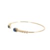 14k Yellow Gold 0.53ctw Round Brilliant Diamond and 1.30ctw Sapphire Bangle Bracelet - Image 15