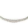 18k White Gold 19.06ctw Graduated Diamond Tennis Necklace - Image 7