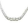 18k White Gold 19.06ctw Graduated Diamond Tennis Necklace - Image 8