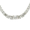 18k White Gold 19.06ctw Graduated Diamond Tennis Necklace - Image 10