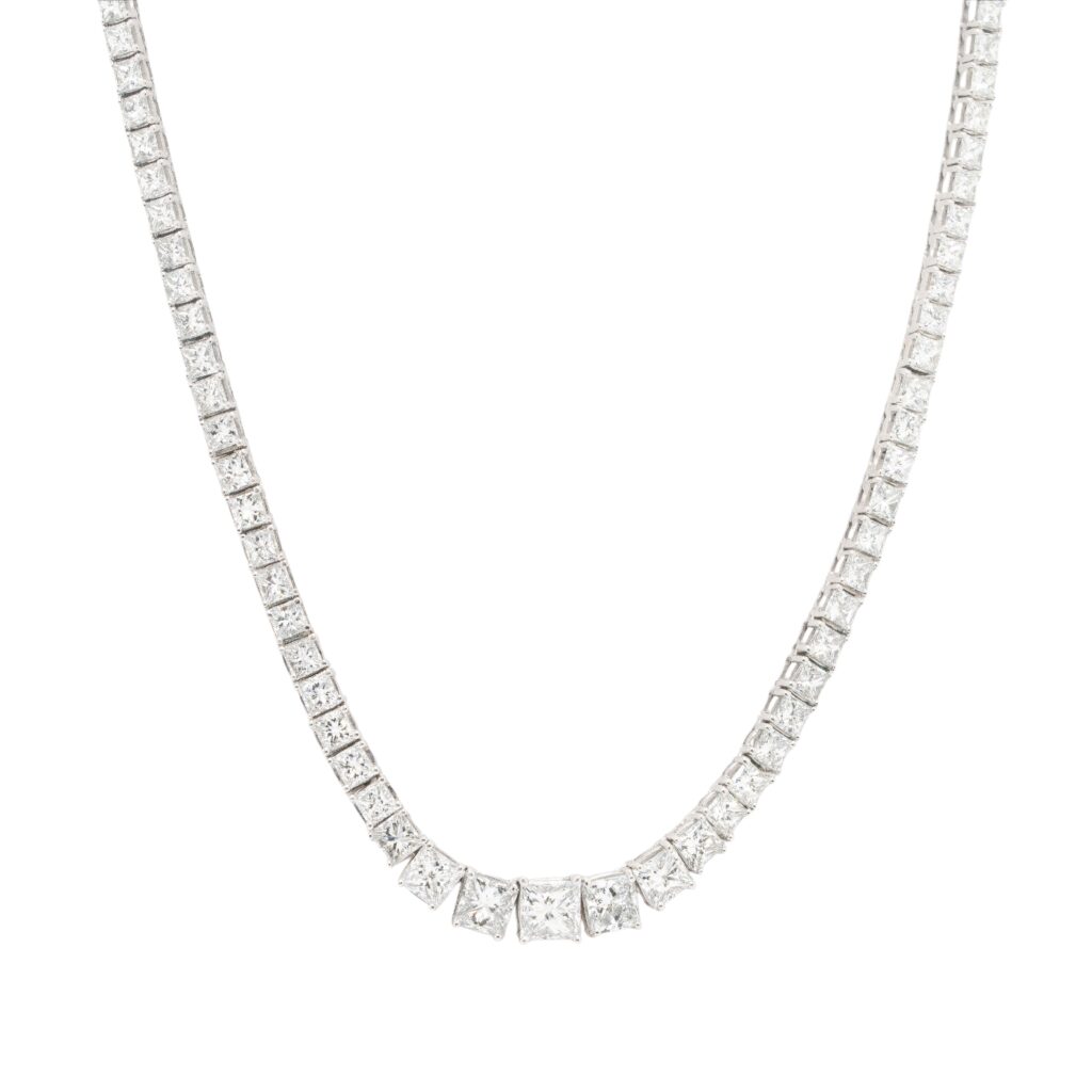 19.06ctw Graduated Tennis Necklace