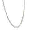 18k White Gold 19.06ctw Graduated Diamond Tennis Necklace - Image 4