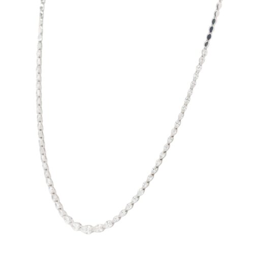 14k White Gold 3.45ctw Graduating Pear Diamond Necklace - Image 6