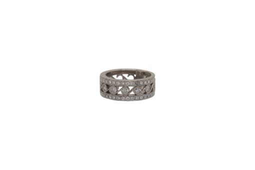 14k White Gold Vintage Ring Set with Natural Diamonds