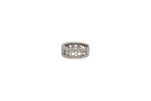 14k White Gold Vintage Ring Set with Natural Diamonds - Image 2