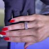 14k White Gold Vintage Ring Set with Natural Diamonds - Image 15