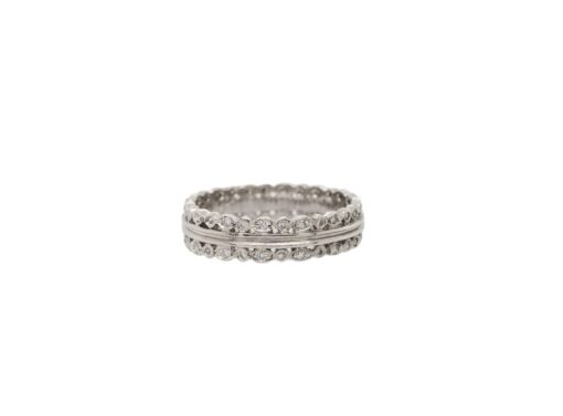 Cathy Waterman Platinum Double Natural Diamond Row Eternity Ring