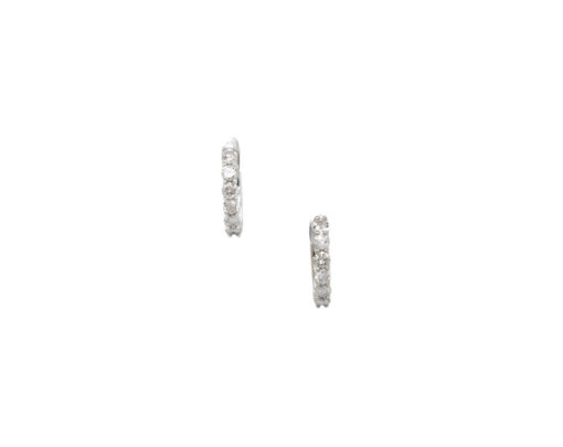 14k White Gold 0.50ctw Diamond Hoop Earrings