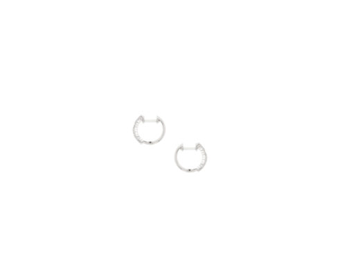 14k White Gold 0.50ctw Diamond Hoop Earrings - Image 5