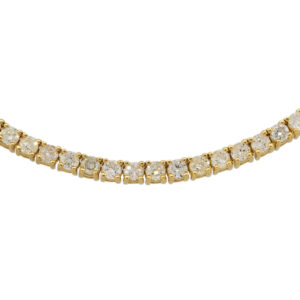 14k Yellow Gold 8.62 ctw Diamond 22" Tennis Chain Necklace