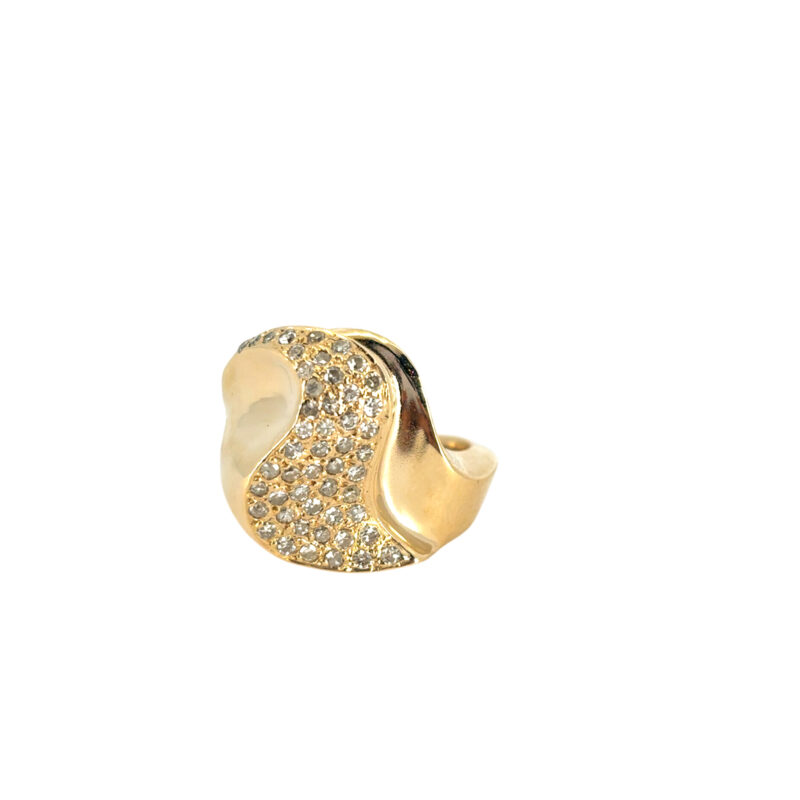 14k Yellow Gold Approximately 0.25ctw Natural Diamond Fashion Ring