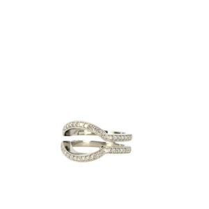 14k White Gold Approximately 0.5ctw Natural Diamond Enhancer Ring