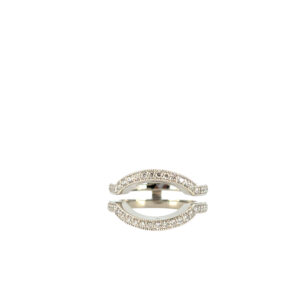 14k White Gold Approximately 0.5ctw Natural Diamond Enhancer Ring