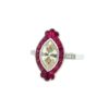 Diamond Ruby Engagement Ring