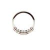 14k White Gold 1.72ctw Natural Emerald Cut Diamond and Ruby Ring