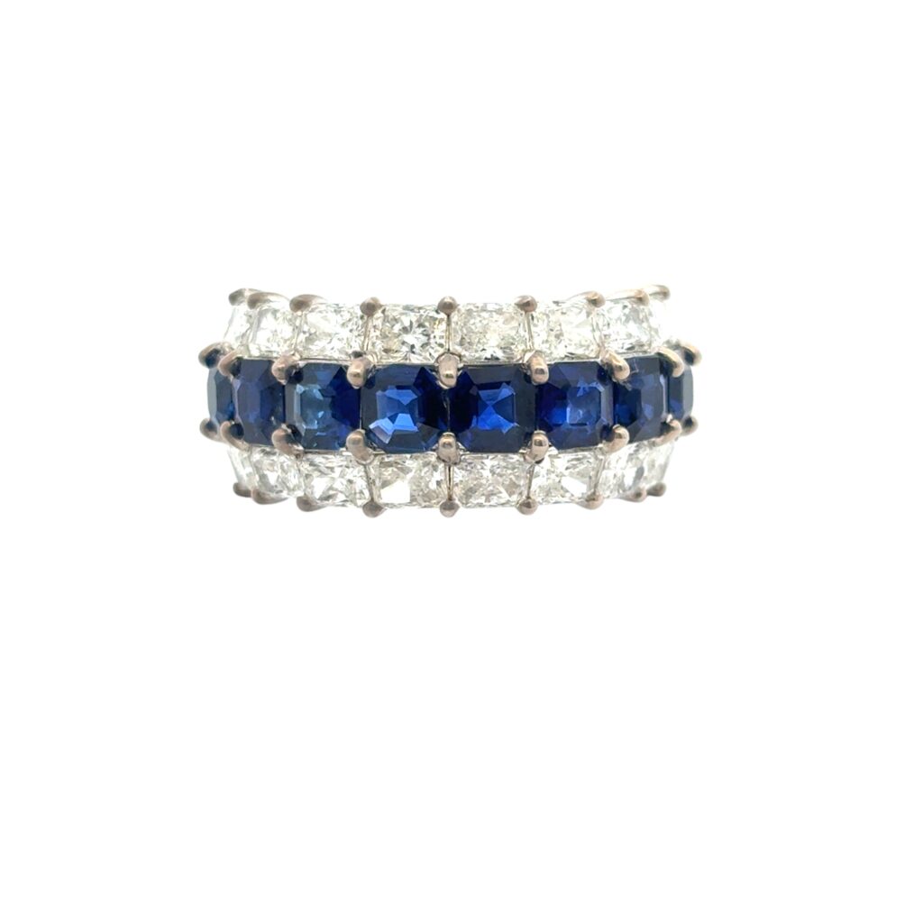Three Row Sapphire Ring