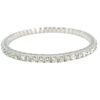 14k White Gold 8.24ctw Natural Round Brilliant Diamond Flexible Bangle Bracelet