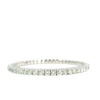 14k White Gold 8.24ctw Natural Round Brilliant Diamond Flexible Bangle Bracelet