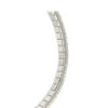 14k White Gold 8.24ctw Natural Round Brilliant Diamond Flexible Bangle Bracelet