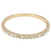 14k Yellow Gold 10.62ctw Natural Round Brilliant Diamond Flexible Bangle Bracelet