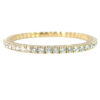14k Yellow Gold 10.62ctw Natural Round Brilliant Diamond Flexible Bangle Bracelet